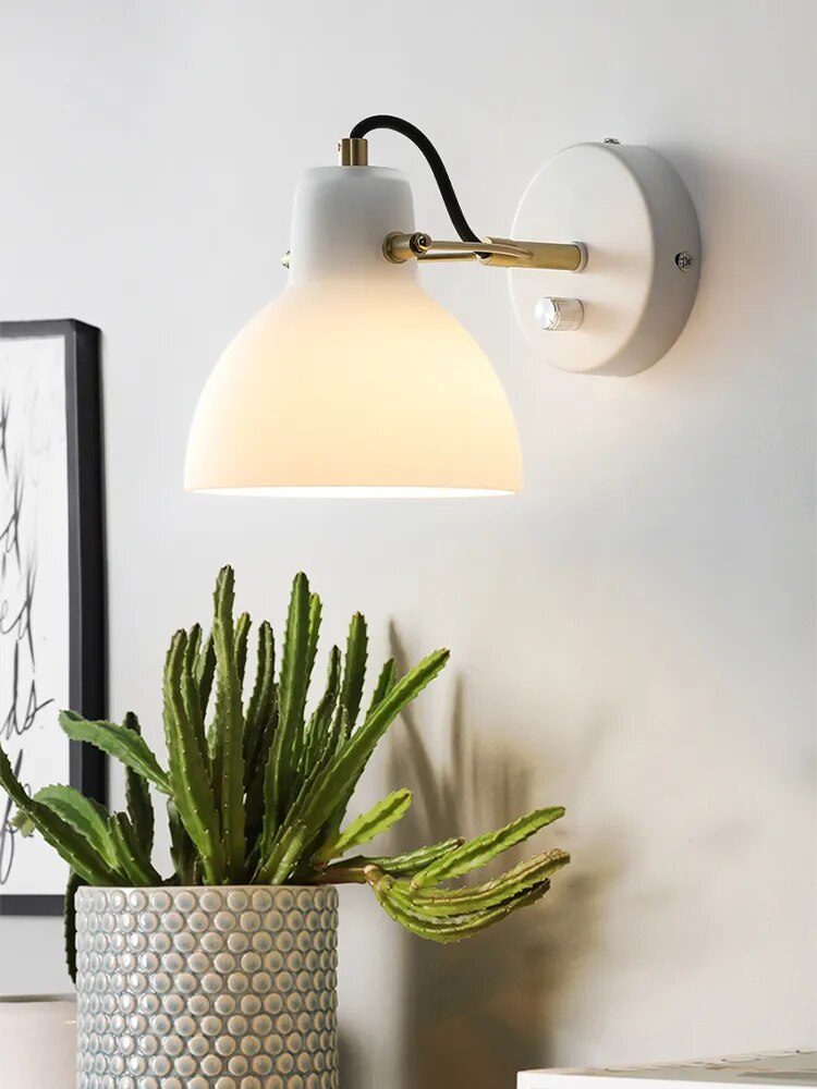 lampe de chevet allée d'entrée ajustable en verre
