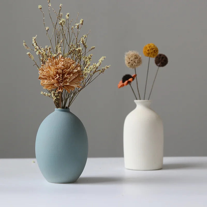 vase en céramique pour fleurs sèches décoration nordique créative - vue 4 sur 10