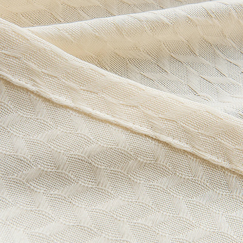 Voilage japonais géométrique semi translucide pour salon chambre