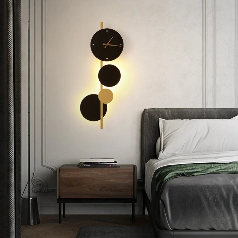horloge murale led design nordique en acrylique pour décoration intérieure - vue 3 sur 7