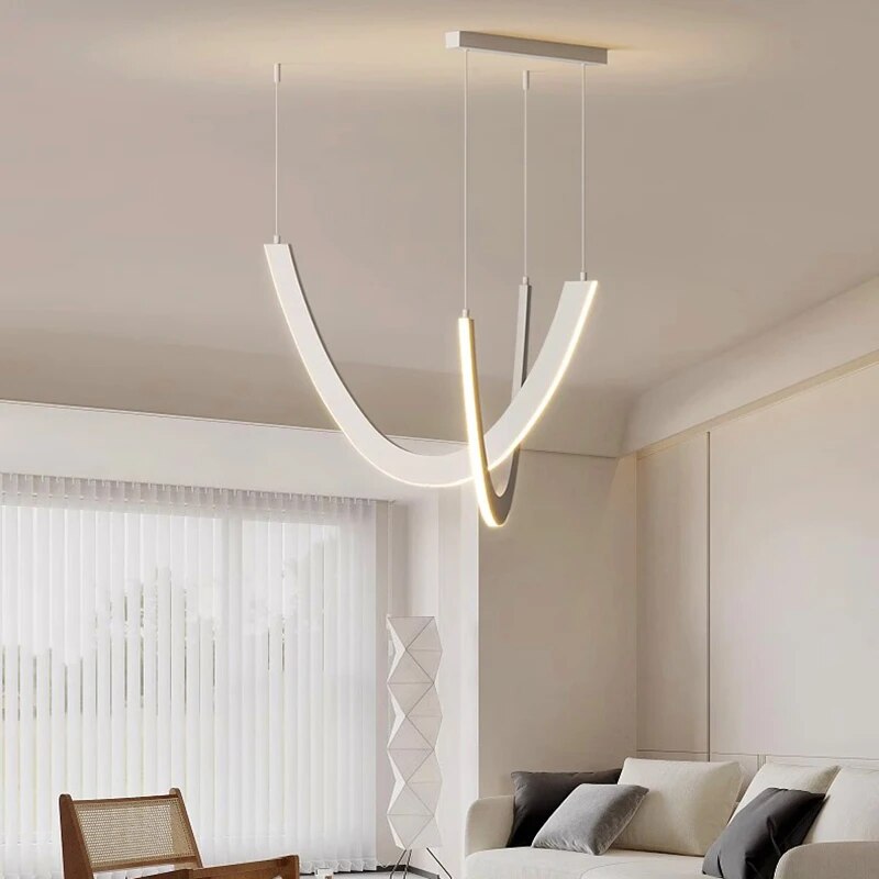 Suspension déco salon lumières lustres salle manger - vue 3 sur 8