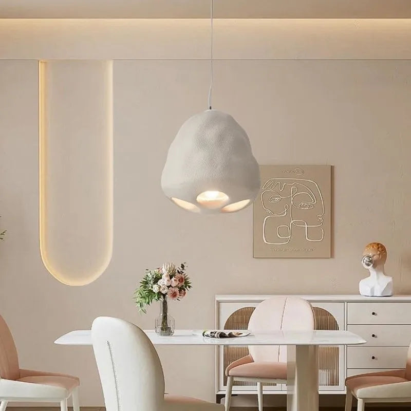 suspension Minimalisme nordique E27 LED lumières salle à manger Wabi Sabi décor à la maison
