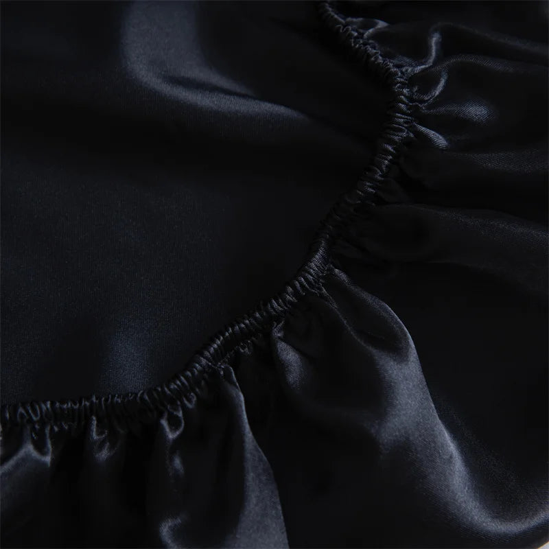 drap-housse haut de gamme en satin de luxe élastique