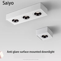 spot led 	carré monté en surface pour éclairage intérieur