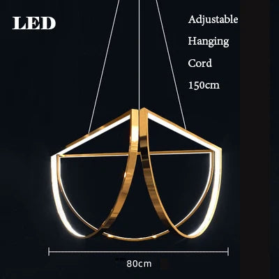 lustre led postmoderne à intensité variable pour intérieur