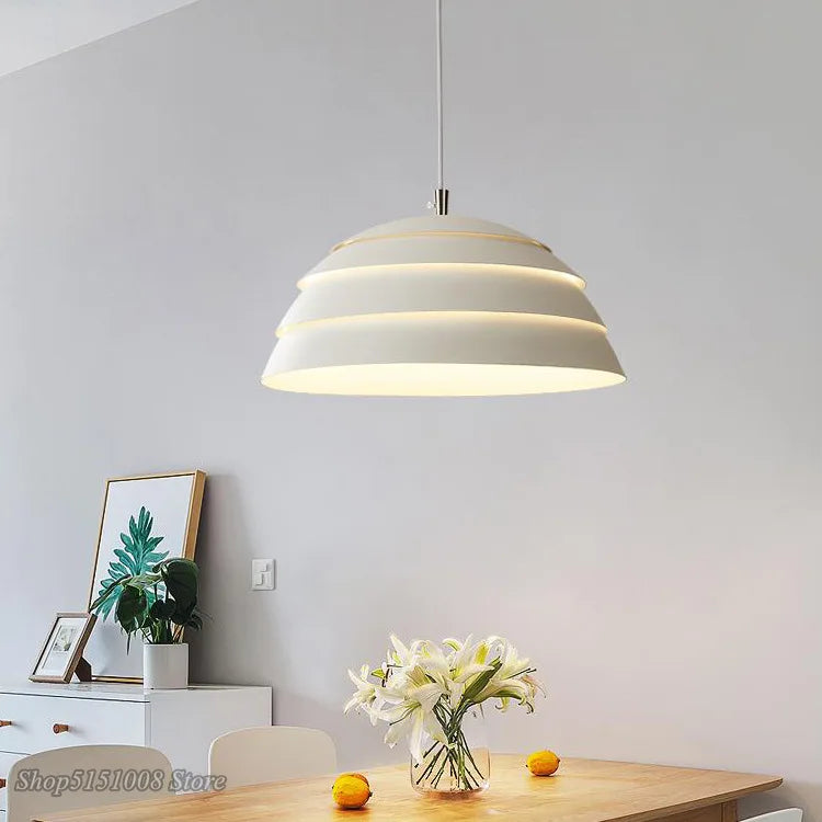 suspension hémisphère nordique industrielle lampe led design luminaire - vue 5 sur 8