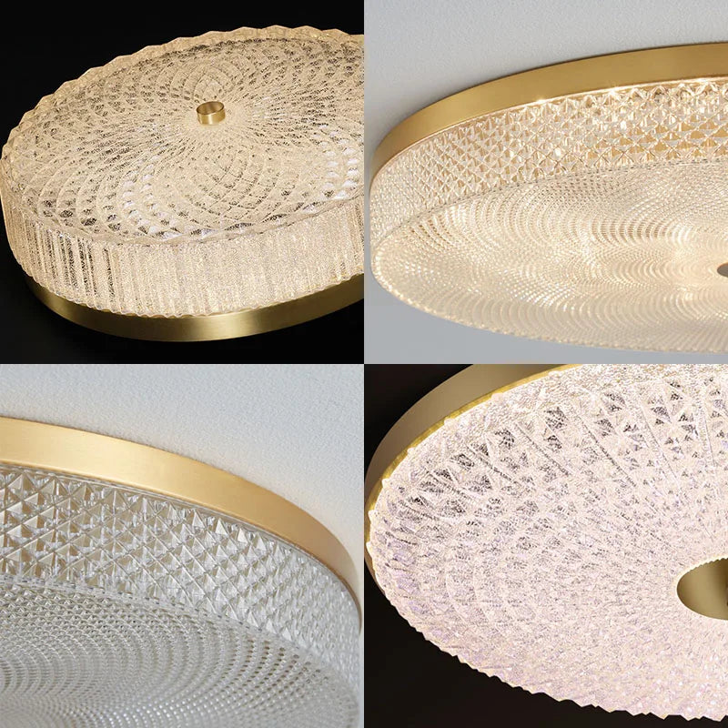 Plafonnier Led rond en acrylique de luxe