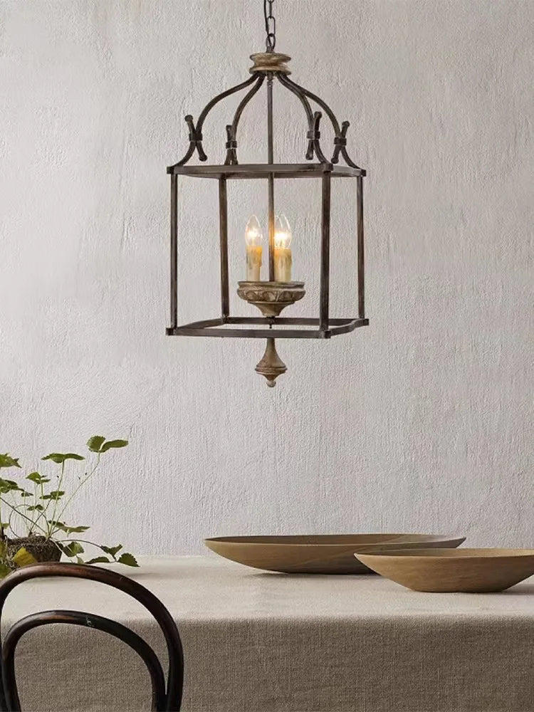 Créatif américain fer E14 lustre lumière porche Restaurant cuisine café chambre personnalité lumière Design lampes