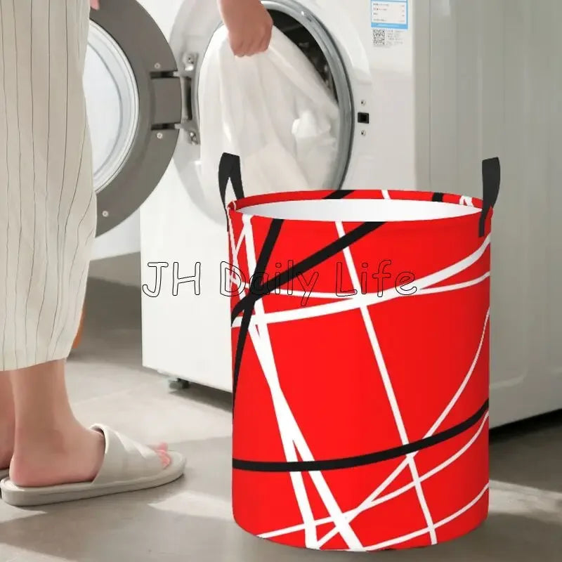 panier à linge circulaire étanche grand rangement pliable pour vêtements - vue 8 sur 8