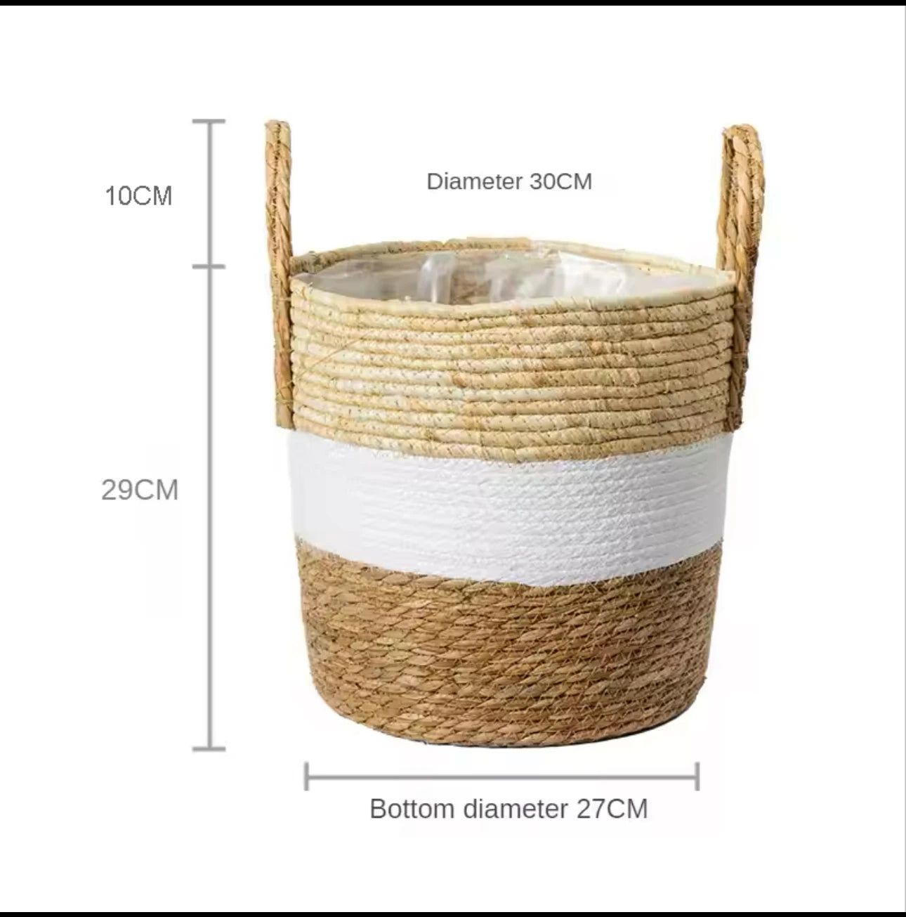 panier en osier naturel pour jardin et rangement décoratif - vue 10 sur 15