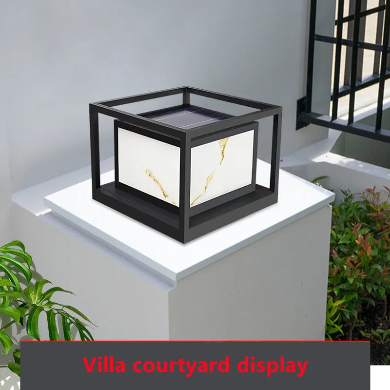 lampe LED solaire moderne pour décoration d'extérieur luxueuse - vue 11 sur 14