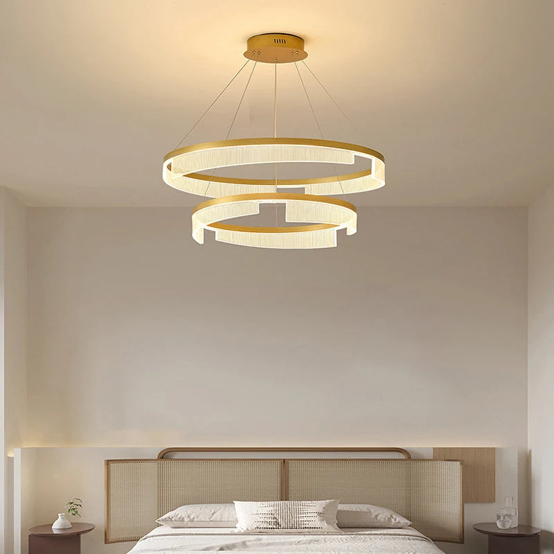 Lustre anneau LED au design moderne - vue 5 sur 12