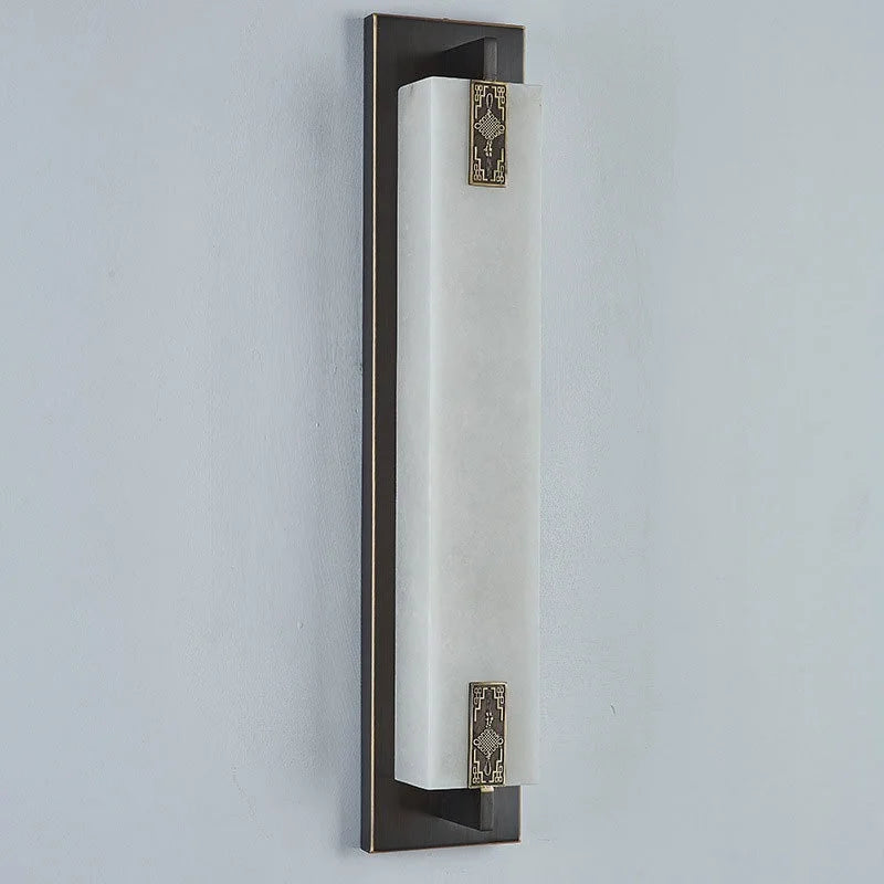 applique murale moderne en marbre chinois avec nœud et lumière led - vue 4 sur 11