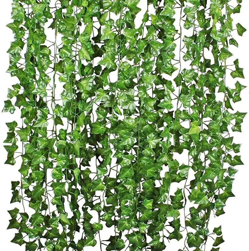 plante artificielle lierre suspendue pour décoration murale et mariage