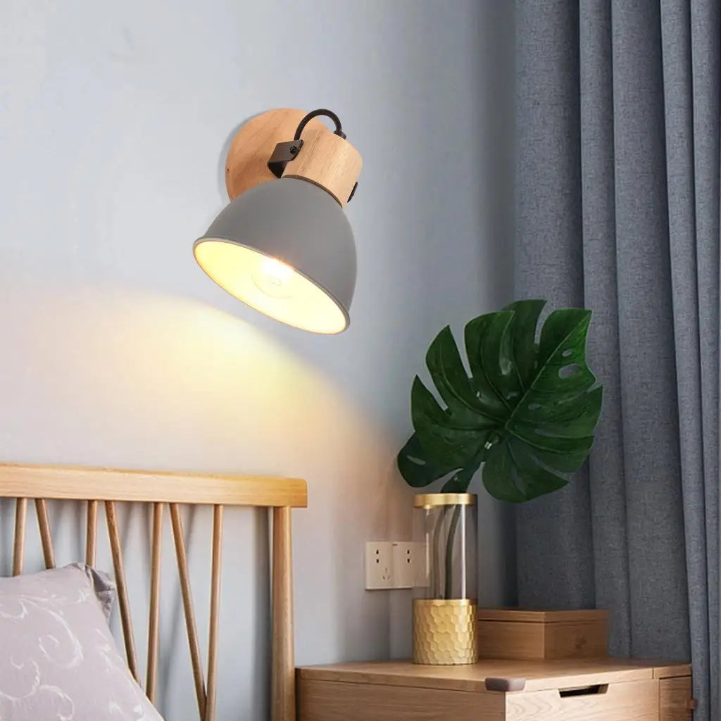 applique murale nordique en bois pour lecture - vue 5 sur 15