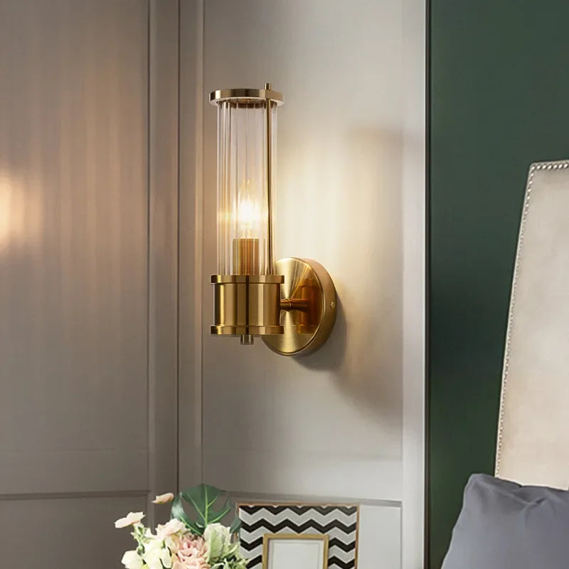 applique murale moderne luxe en cristal doré à led - vue 3 sur 8