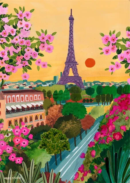 affiches colorées de paysages abstraits pour décoration murale