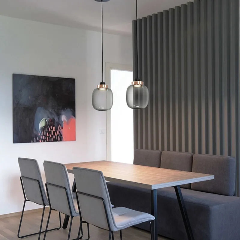 Lustre en verre de Style moderne - vue 5 sur 8