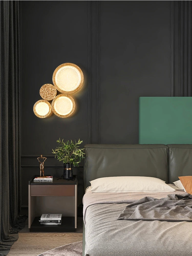 applique murale led en cuivre avec miroir magique décoratif - vue 7 sur 9
