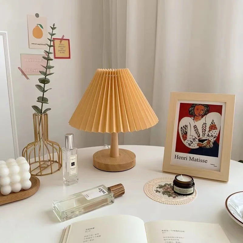 Lampe de Table plissée LED nordique moderne Ins - vue 5 sur 10