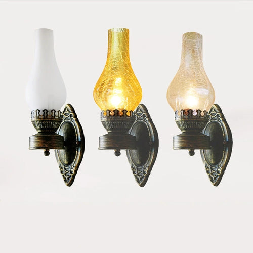 applique murale vintage en verre lumière led décoration industrielle