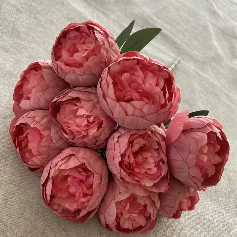 bouquet de pivoines artificielles pour mariage et décoration élégante - vue 17 sur 21