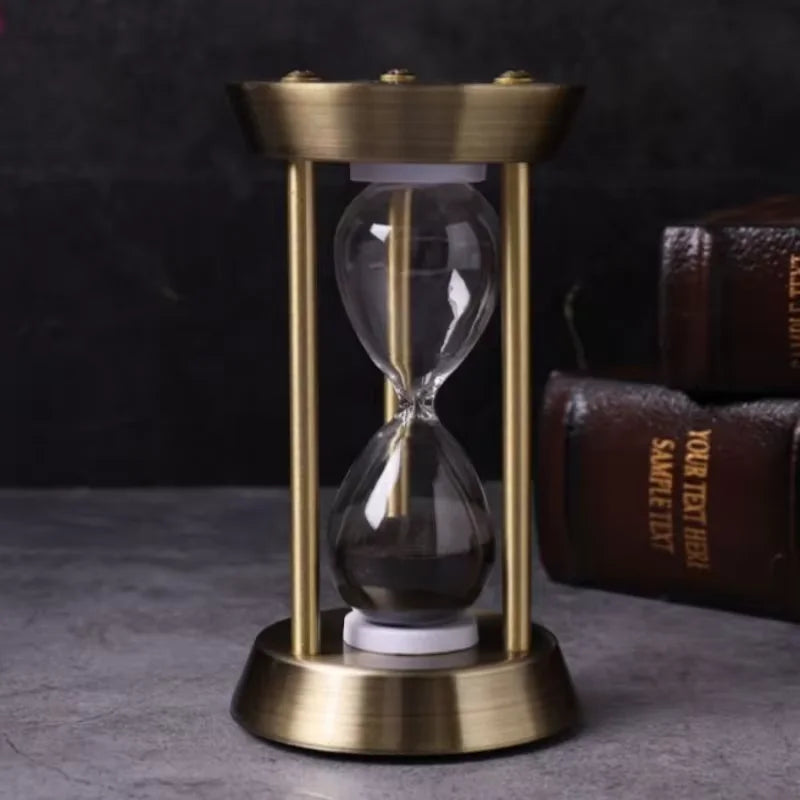 horloge sablier rétro en métal pour décoration et chronométrage - vue 5 sur 15