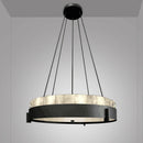 lustre moderne led en anneau de marbre créatif