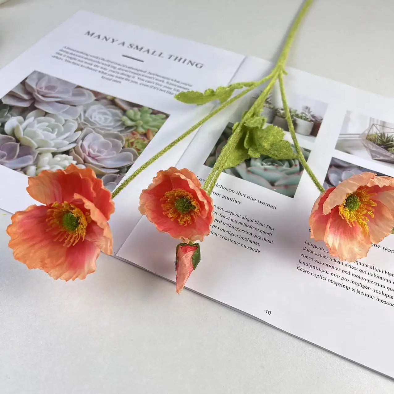 bouquet de fleurs artificielles en soie pour décorations diverses - vue 18 sur 19