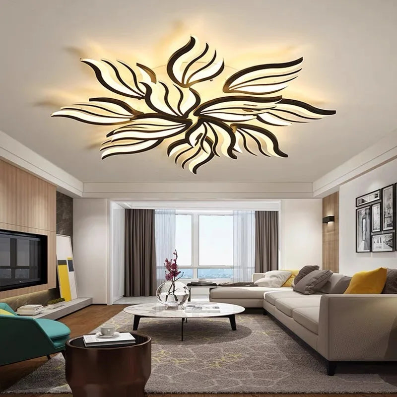 Plafond moderne à LEDs lampe chambre panneau plafonnier RC-dimmable luminaires salon éclairage intérieur salle à manger chambre cuisine - vue 6 sur 18