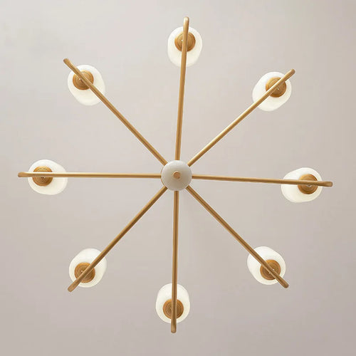 lustre style chinois luxueux en cuivre et jade