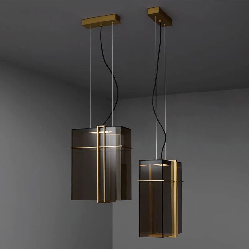 suspension led minimaliste design italien en verre - vue 3 sur 11