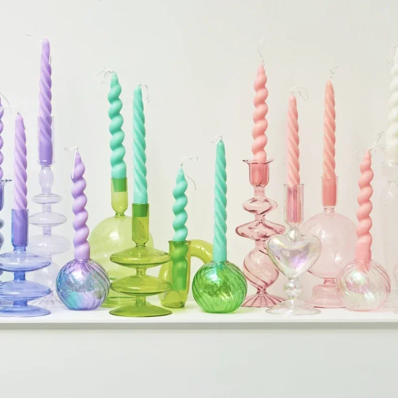 bougeoirs décoratifs en verre pour mariage et décoration intérieure - vue 2 sur 32