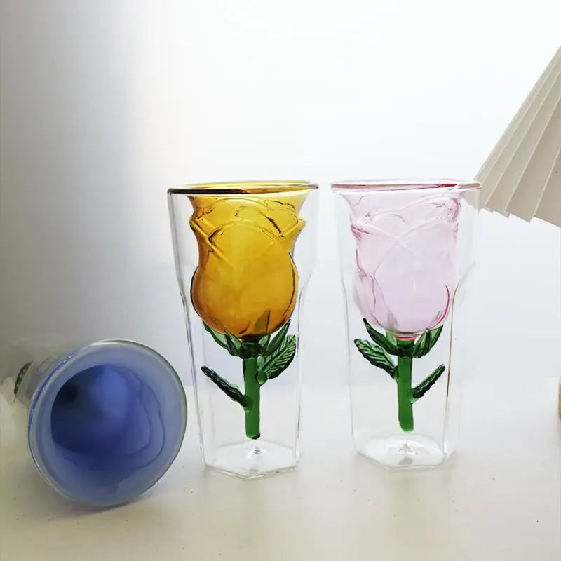 Verre double paroi avec noeud interieur style europeen - vue 4 sur 5