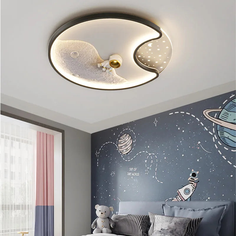 plafonnier led astronaute moderne pour chambre d'enfants - vue 6 sur 10