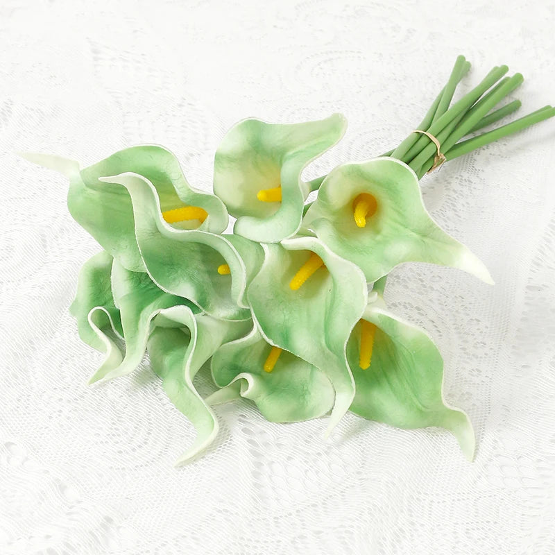 lot de fleurs artificielles lys calla pour mariage et décoration florale - vue 14 sur 23