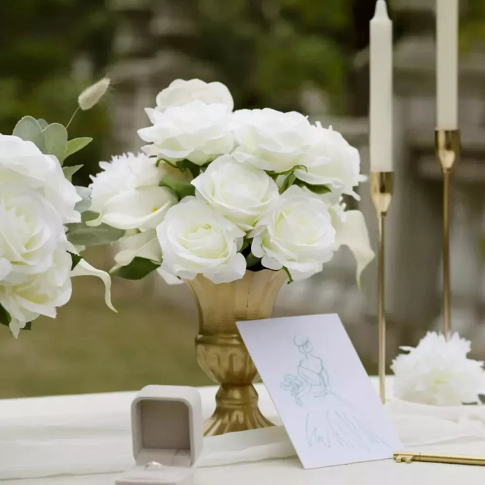 rose artificielle en soie pour décoration de mariage et événements - vue 7 sur 28