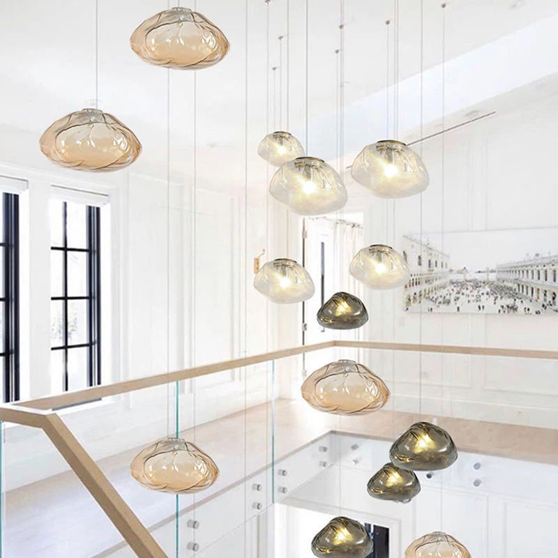 suspension moderne lampe duplex escaliers pour restaurant