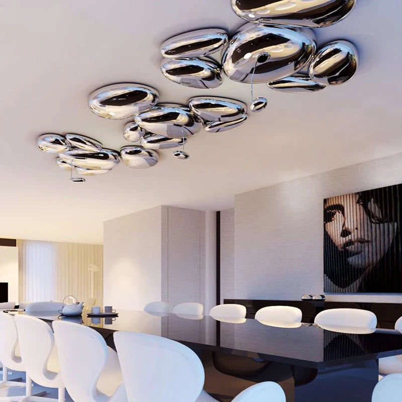 Plafonnier led moderne goutte décoré - vue 4 sur 12