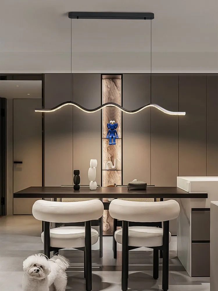lustre de restaurant moderne minimaliste led luxueux - vue 3 sur 8