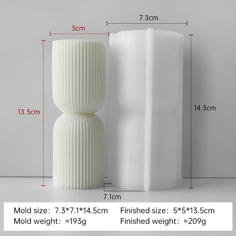 moule silicone bougie aromatique cylindrique pour résine et plâtre - vue 15 sur 20
