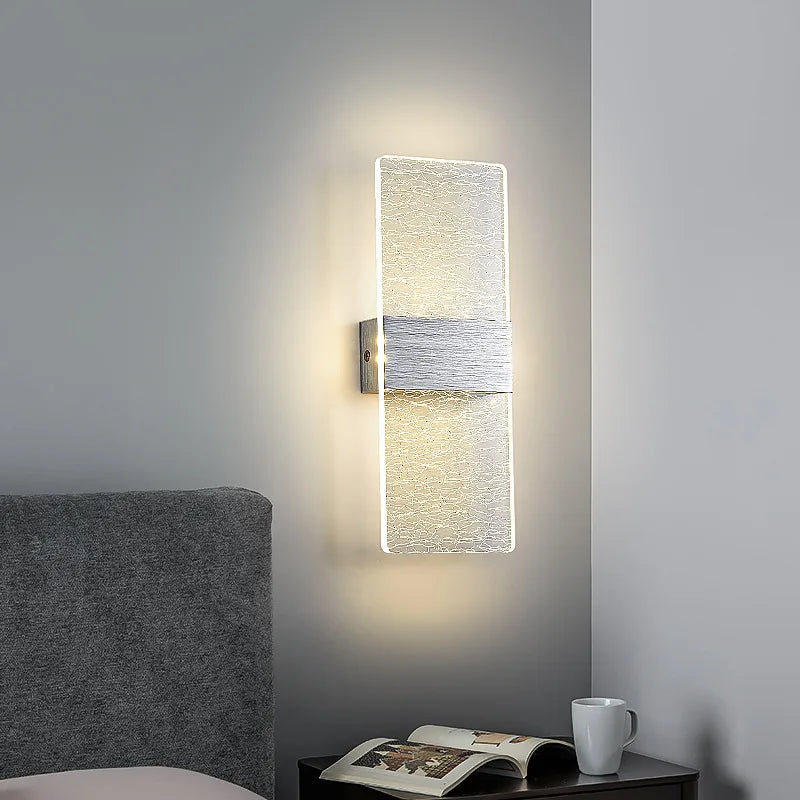 applique murale led nordique en acrylique doré brossé décoration intérieure - vue 6 sur 23