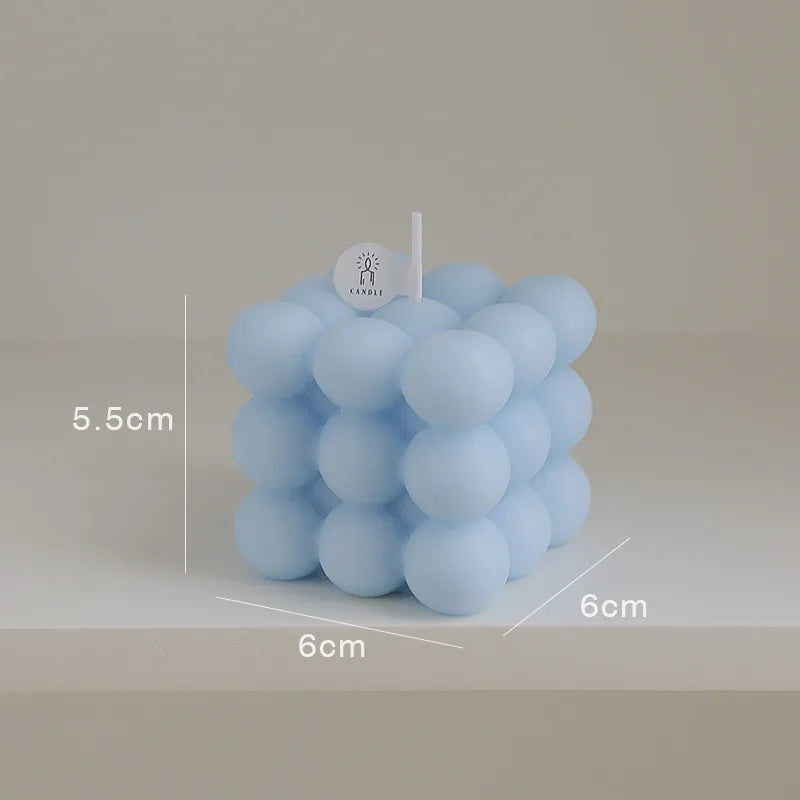 bougie cube parfumée à bulles en cire de soja artisanale - vue 11 sur 14