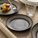 Assiette ceramique japonaise retro relief style artistique