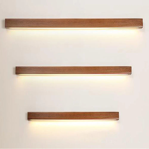 applique murale Longue bande LED en bois