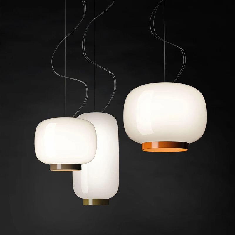 Suspension LED en verre au design nordique moderne - vue 6 sur 11