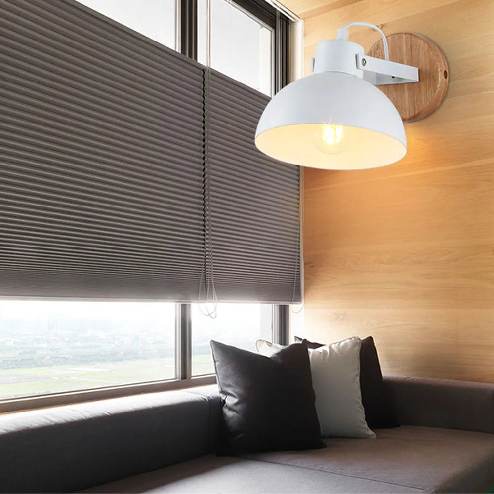 applique murale industrielle moderne en bois led décorative - vue 6 sur 6