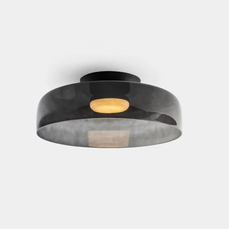 plafonnier led design nordique simple bol en verre luminaire décoratif d'intérieur - vue 7 sur 21