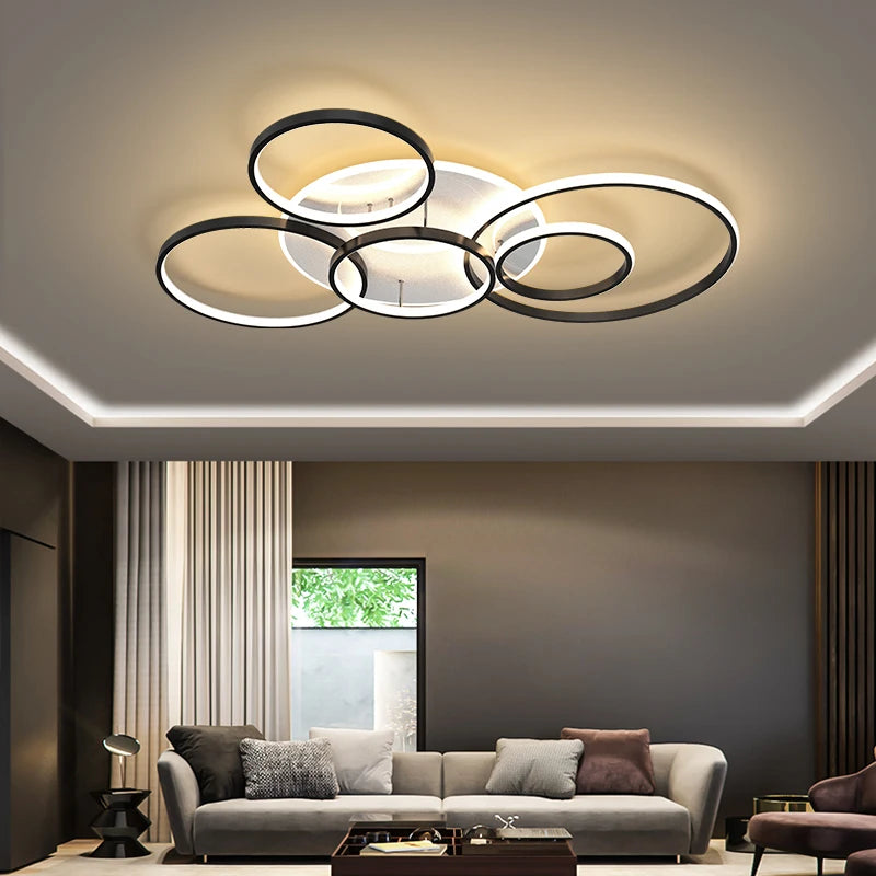 lustre led moderne minimaliste à intensité variable pour éclairage intérieur - vue 6 sur 25