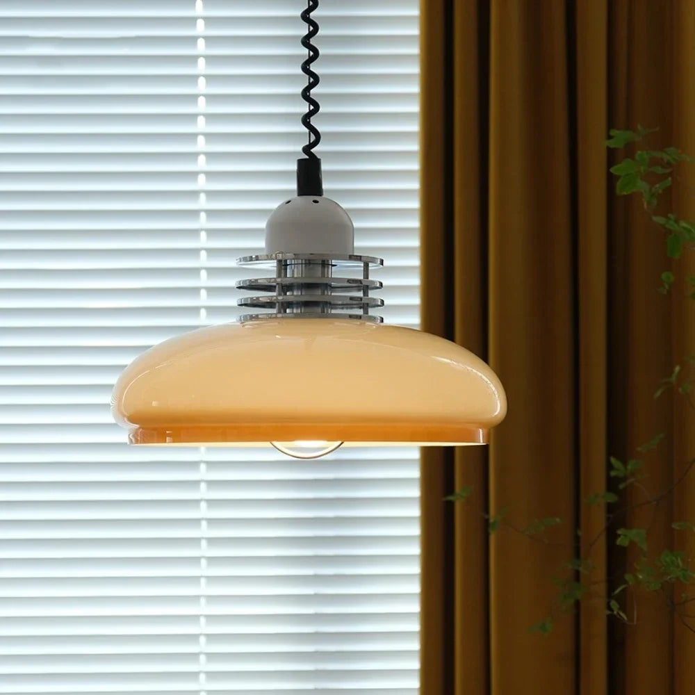 lustre suspendu rétractable style médiéval bauhaus - vue 2 sur 6